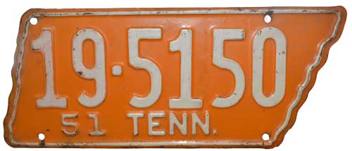 Tennessee License Plate